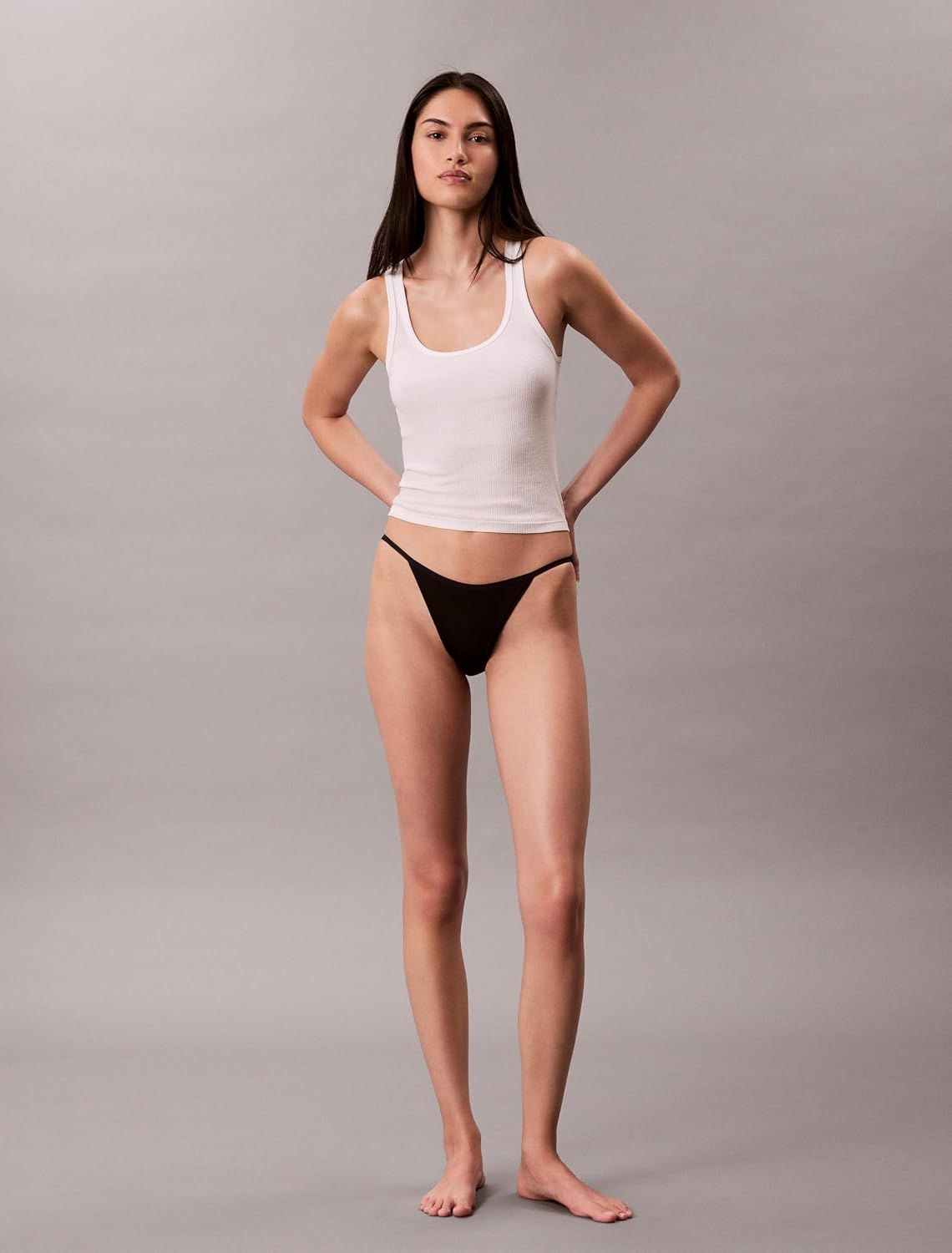 image:imageCalvin Klein Womens Ideal Micro Low Rise String BikiniBlack