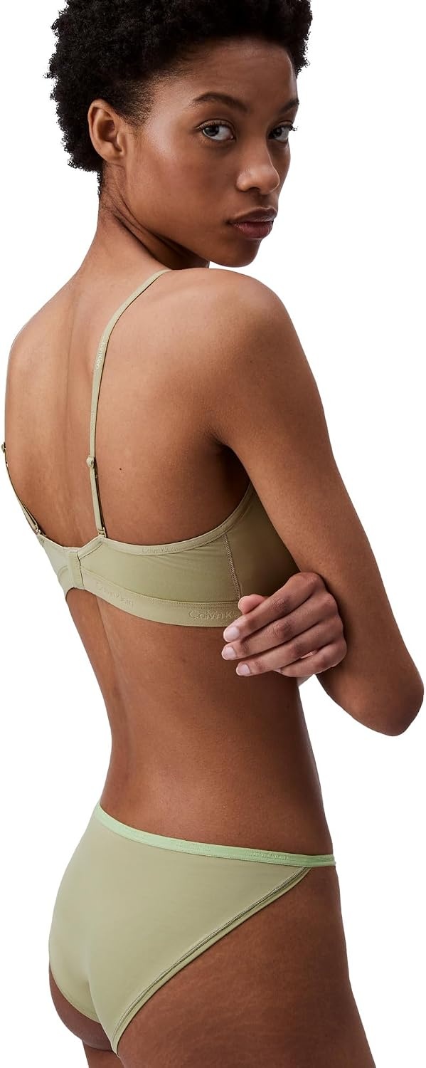 image:imageCalvin Klein Womens Ideal Micro Low Rise String BikiniIguana Gray