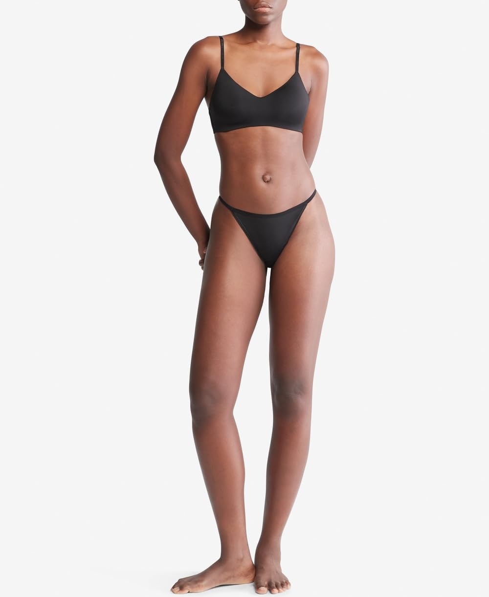image:imageCalvin Klein Womens Ideal Micro Low Rise String ThongBlack