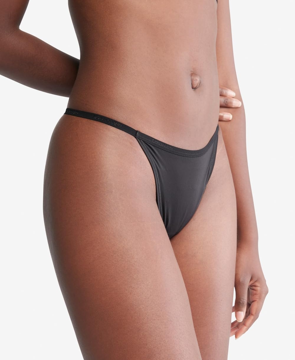 image:imageCalvin Klein Womens Ideal Micro Low Rise String ThongBlack