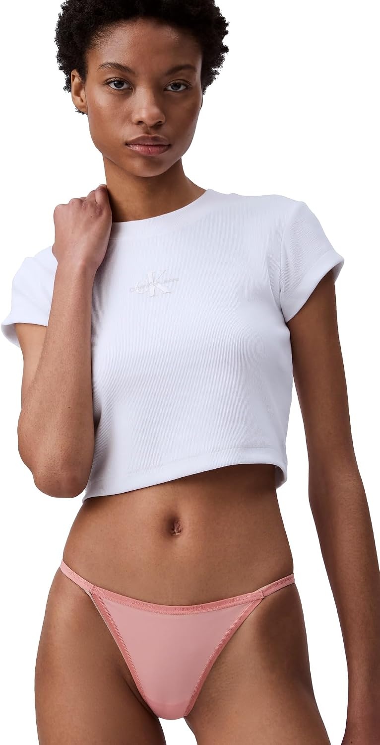 image:imageCalvin Klein Womens Ideal Micro Low Rise String ThongLuminous Peach