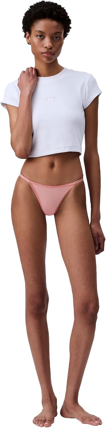 image:imageCalvin Klein Womens Ideal Micro Low Rise String ThongLuminous Peach