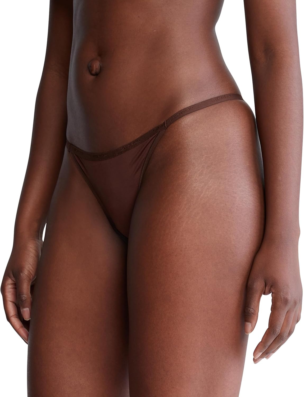 image:imageCalvin Klein Womens Ideal Micro Low Rise String ThongUmber