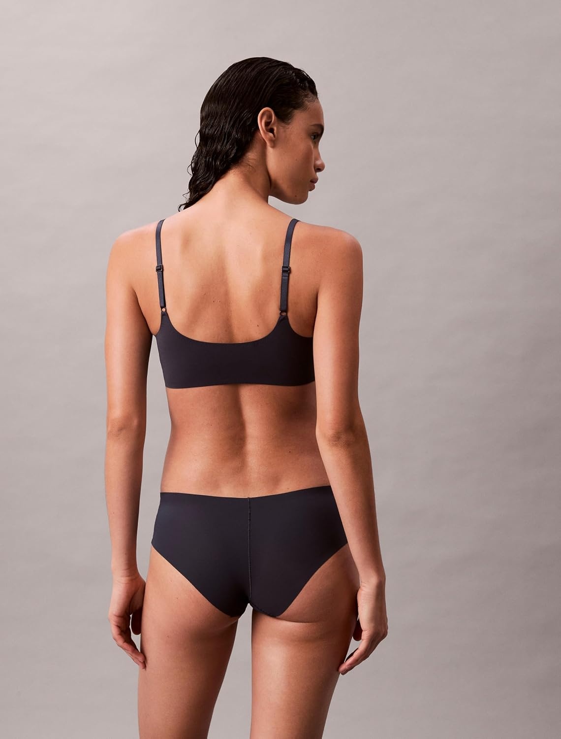 image:imageCalvin Klein Womens Invisibles Comfort Seamless Adjustable Skinny Strap Bralette BraSpeakeasy