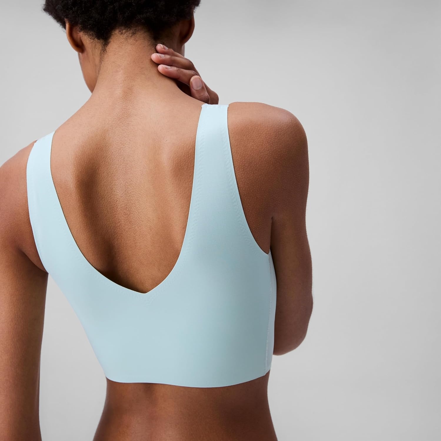 image:imageCalvin Klein Womens Invisibles Comfort Seamless Lightly Lined V Neck Bralette BraMoonlight Jade