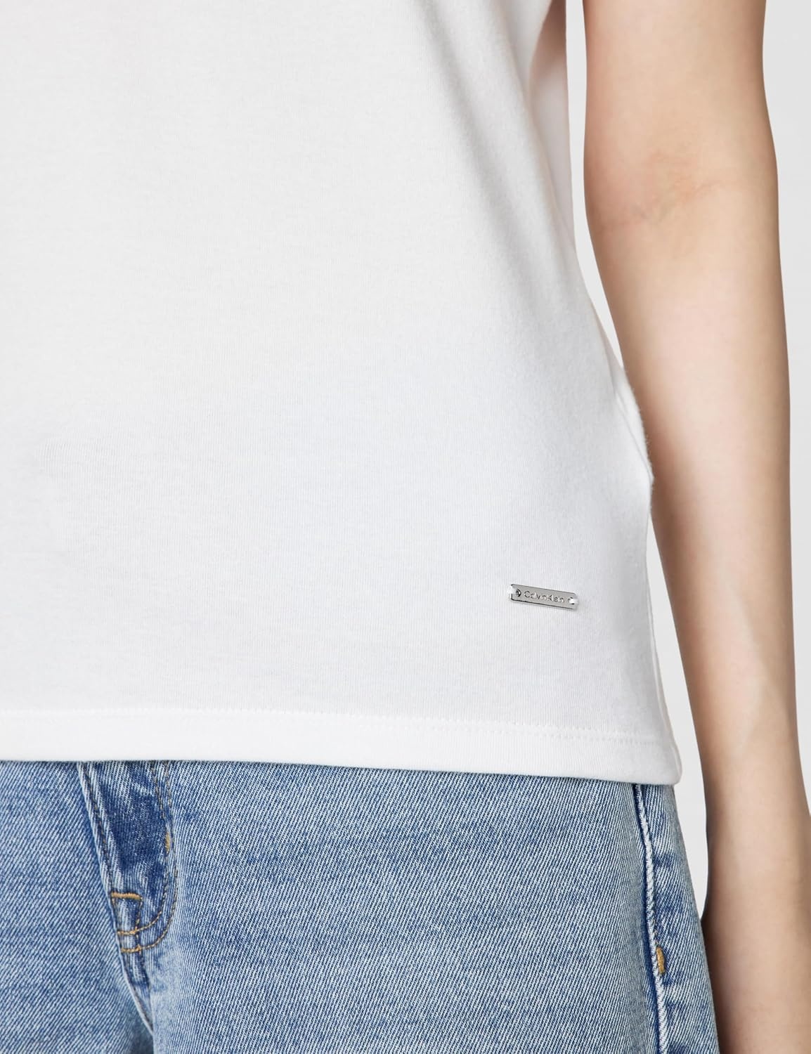 image:imageCalvin Klein Womens Johnny Collar Sleeveless TopBright White