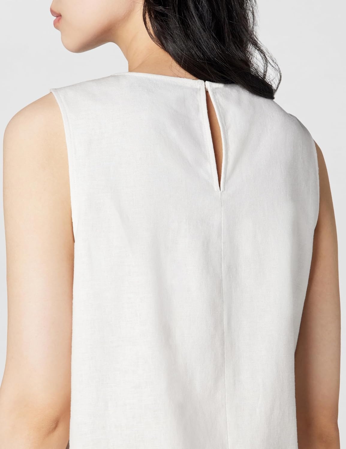 image:imageCalvin Klein Womens Linen Blend Shell TopWhite Sand