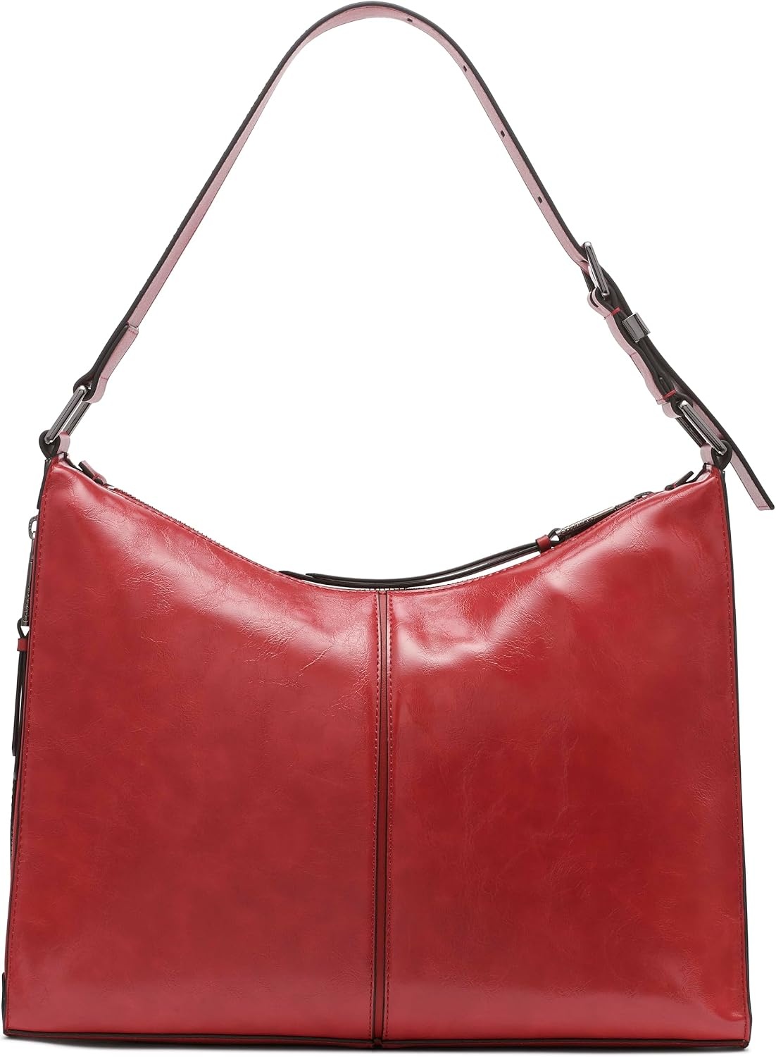 image:imageCalvin Klein Womens Max Top Zip Hobo Shoulder BagRuby Red