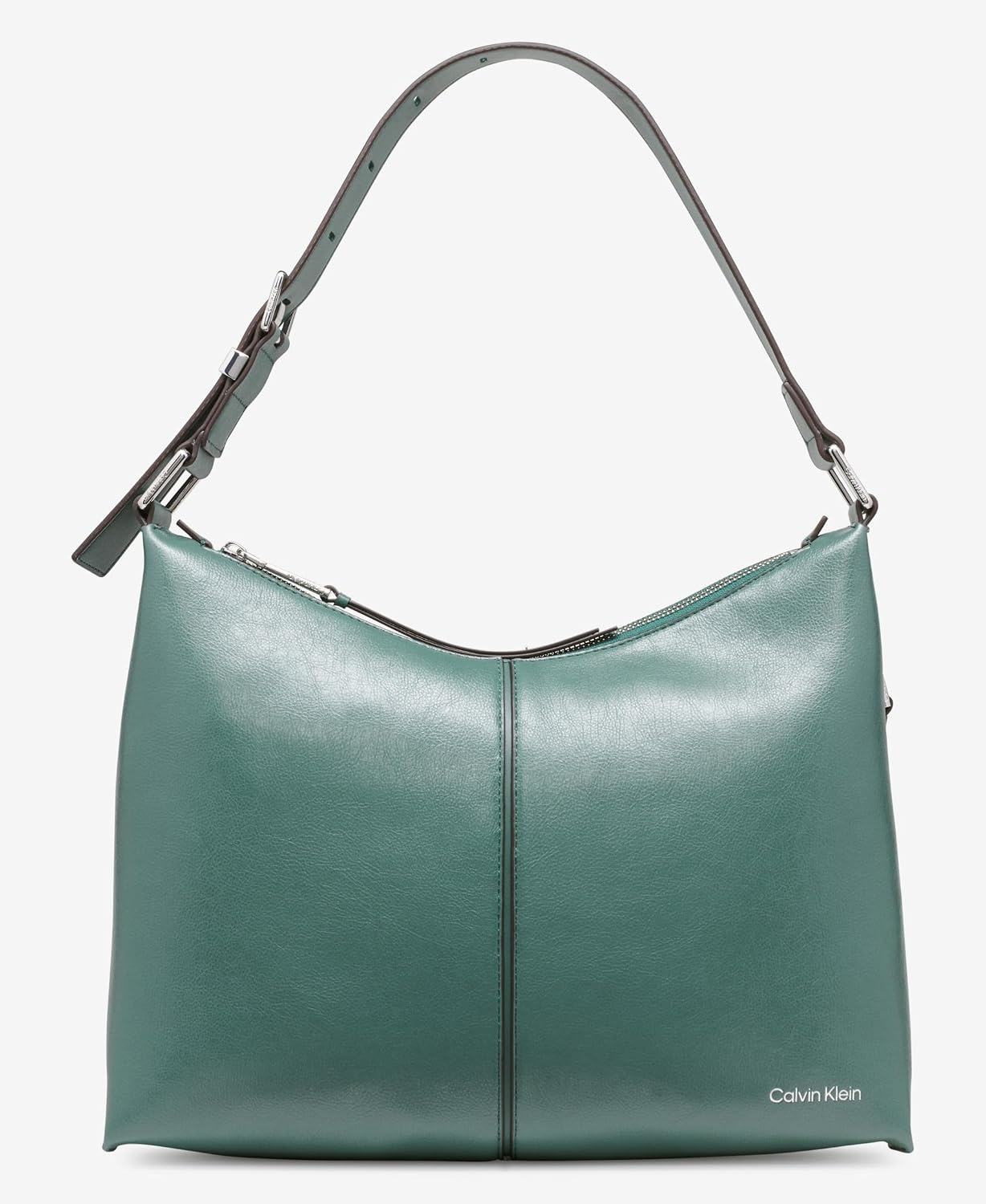 image:imageCalvin Klein Womens Max Top Zip Hobo Shoulder BagSage