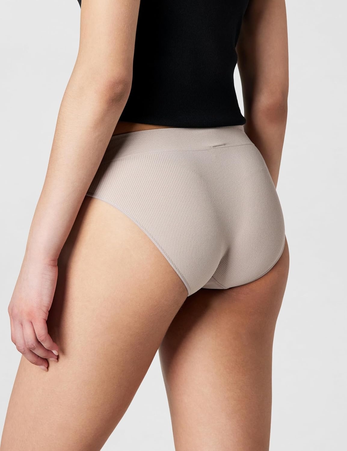 image:imageCalvin Klein Womens Microfiber Seamless Rib Bikini Panties 3 PackSparrow Fresh Taupe Powder Pink