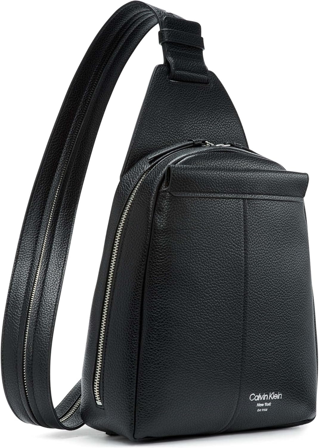 image:imageCalvin Klein Womens Millie Backpack for Women Vegan Leather Monogram Backpack 2 Pockets BrownKhakiBlack One SizeBlackSilver