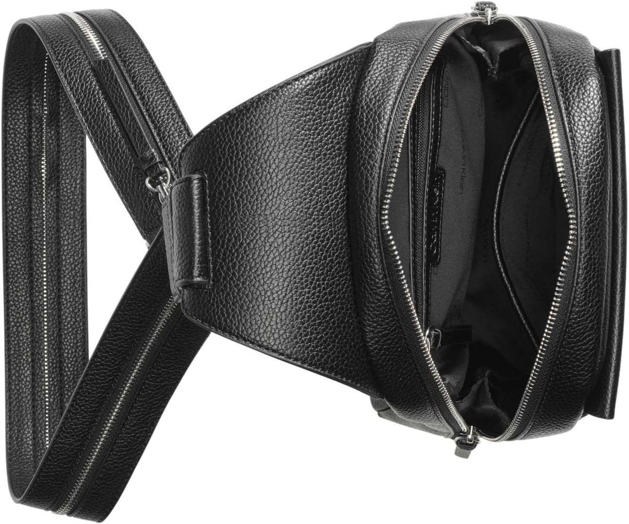 image:imageCalvin Klein Womens Millie Backpack for Women Vegan Leather Monogram Backpack 2 Pockets BrownKhakiBlack One SizeCherub WhiteBlack