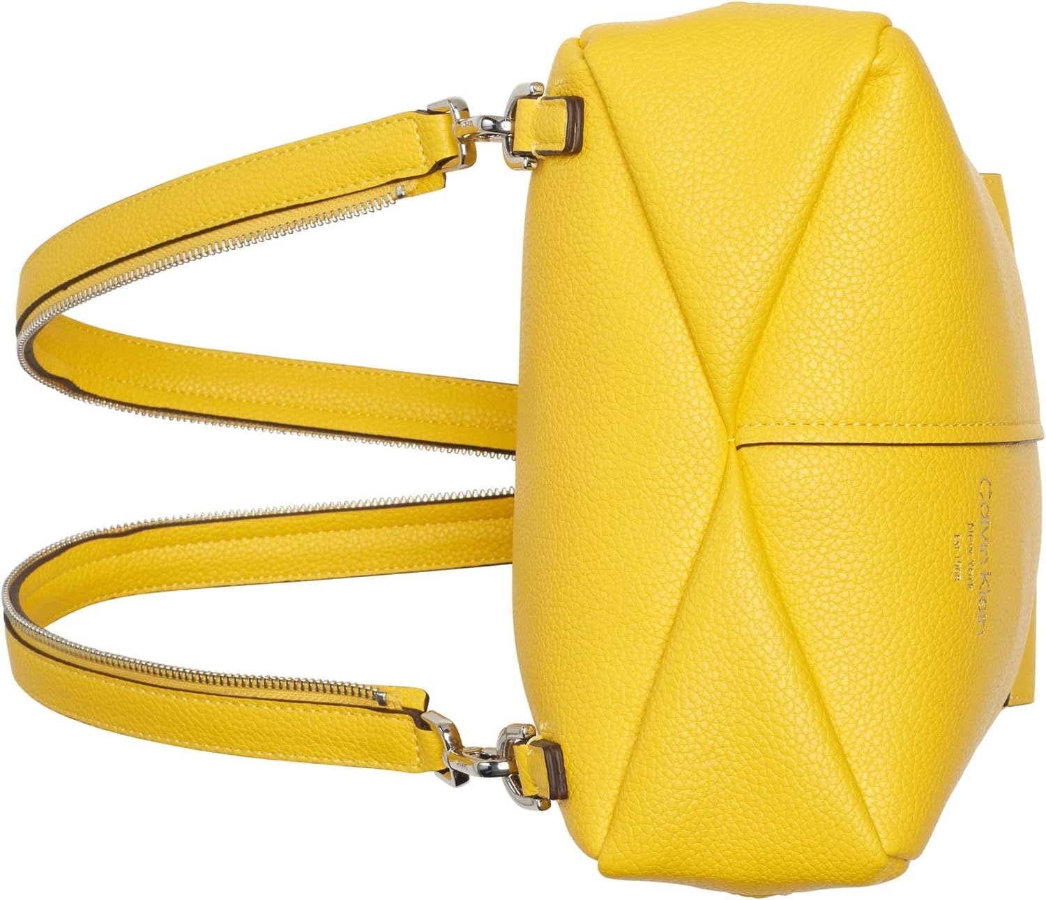image:imageCalvin Klein Womens Millie Backpack for Women Vegan Leather Monogram Backpack 2 Pockets BrownKhakiBlack One SizeDaffodil