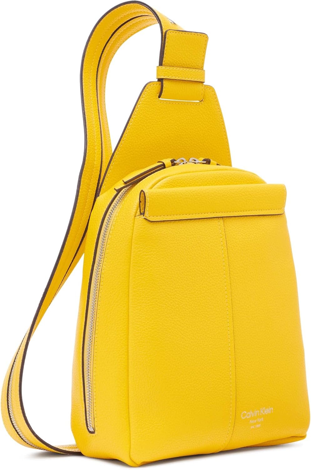 image:imageCalvin Klein Womens Millie Backpack for Women Vegan Leather Monogram Backpack 2 Pockets BrownKhakiBlack One SizeDaffodil