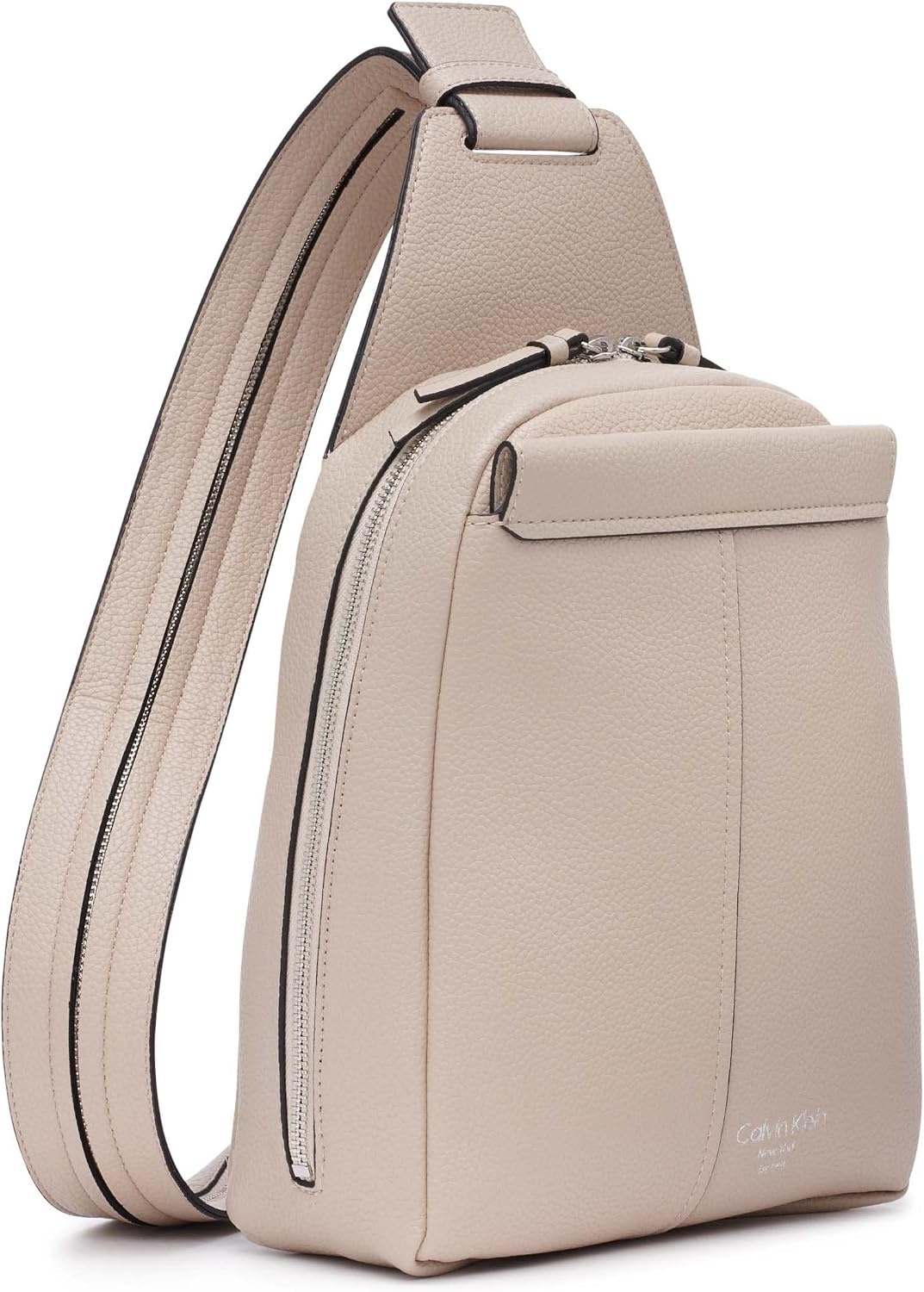 image:imageCalvin Klein Womens Millie Backpack for Women Vegan Leather Monogram Backpack 2 Pockets BrownKhakiBlack One SizeMushroom