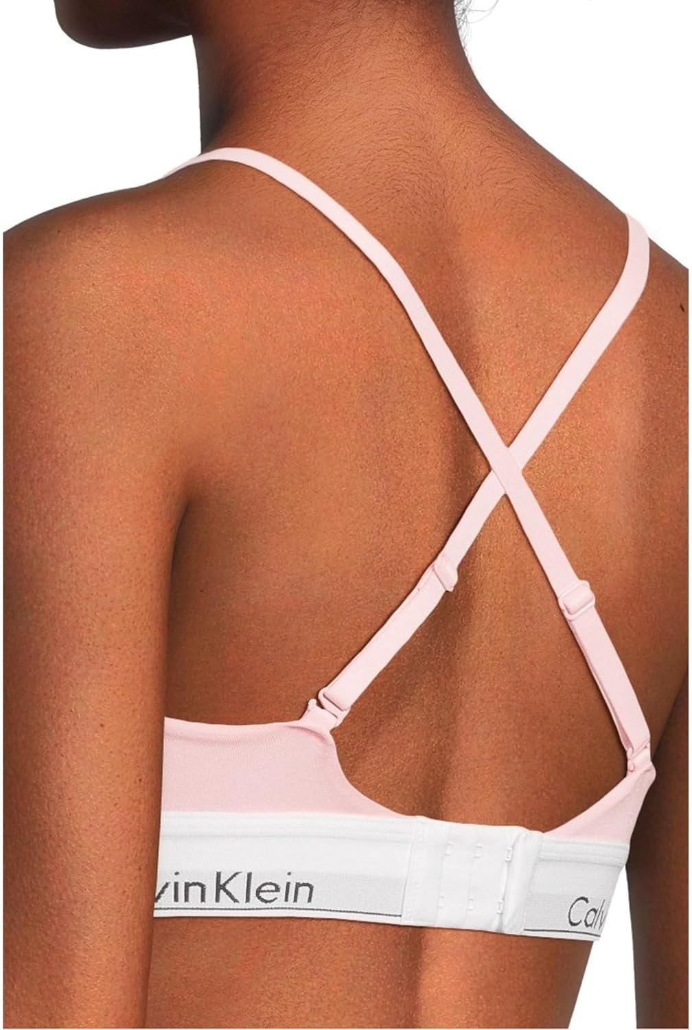 image:imageCalvin Klein Womens Modern Cotton Lightly Lined Triangle Wireless BraletteBuff Pink