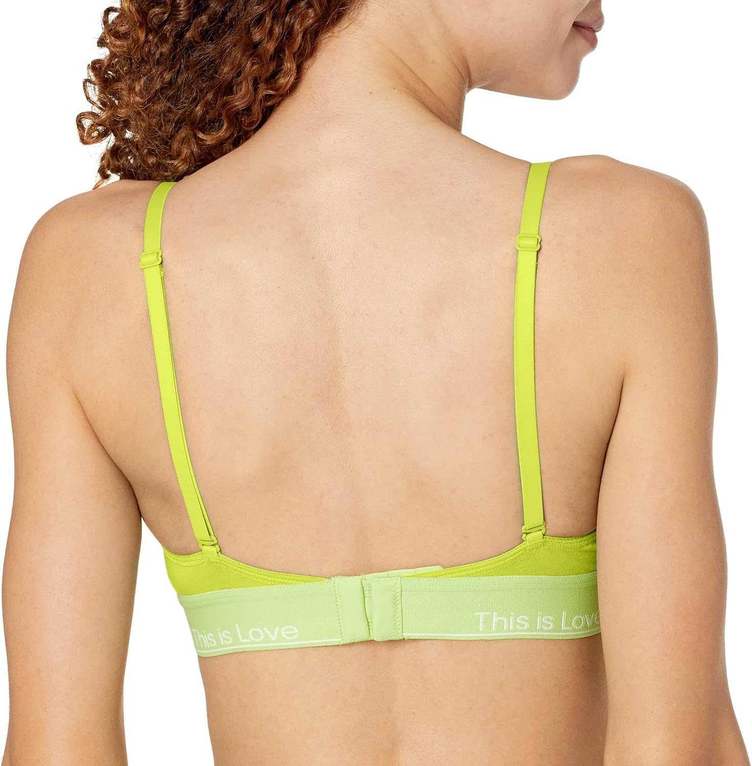image:imageCalvin Klein Womens Modern Cotton Lightly Lined Triangle Wireless BraletteLemon Lime