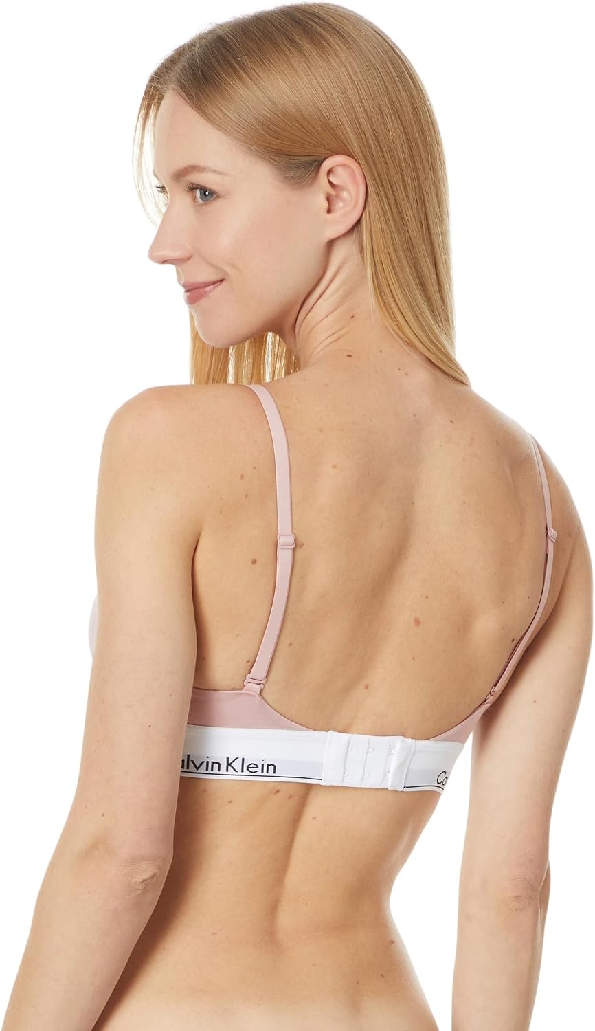 image:imageCalvin Klein Womens Modern Cotton Lightly Lined Triangle Wireless BralettePink