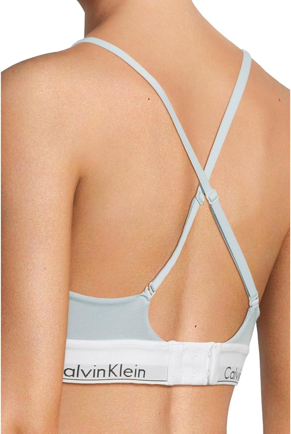 image:imageCalvin Klein Womens Modern Cotton Lightly Lined Triangle Wireless BraletteSterling Blue