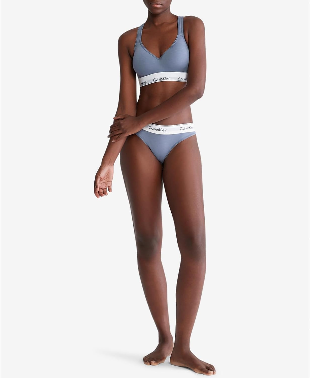 image:imageCalvin Klein Womens Modern Cotton Lightly Lined Wireless BraletteFlint Stone