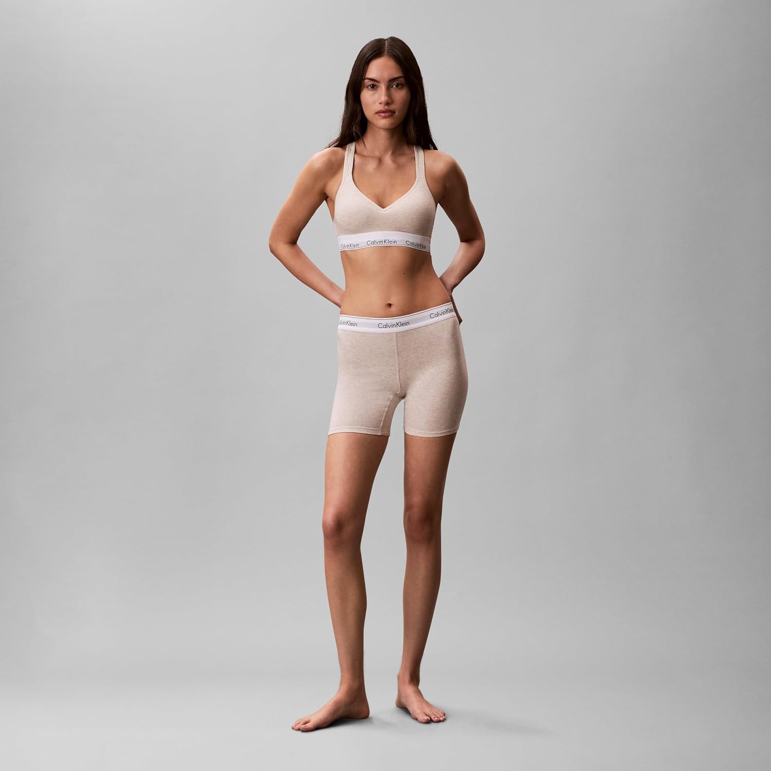 image:imageCalvin Klein Womens Modern Cotton Lightly Lined Wireless BraletteOatmeal Heather