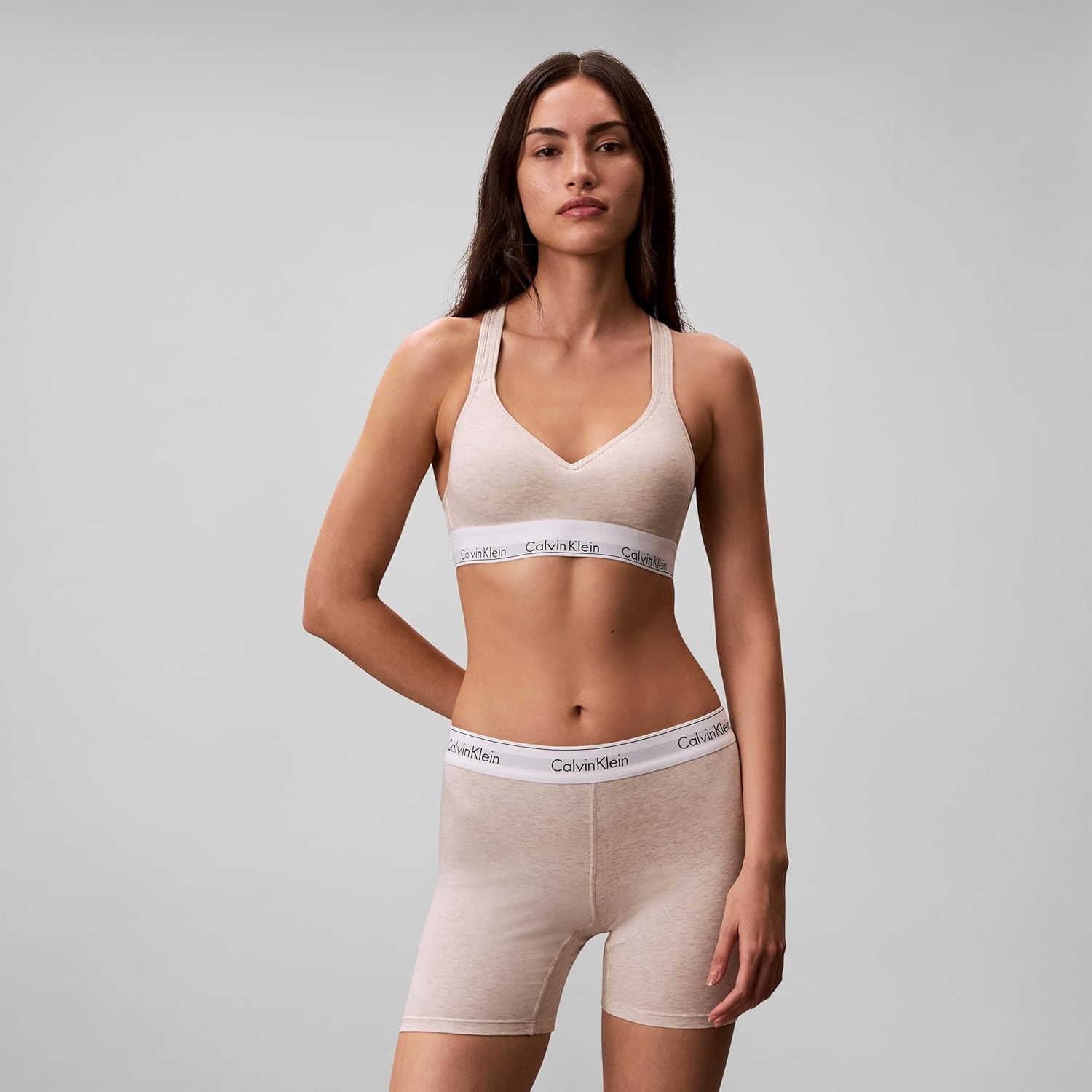 image:imageCalvin Klein Womens Modern Cotton Lightly Lined Wireless BraletteOatmeal Heather
