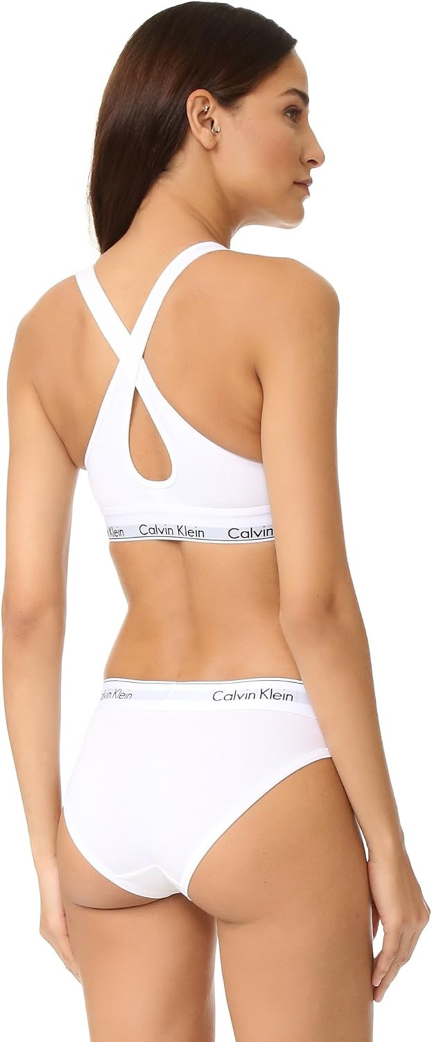image:imageCalvin Klein Womens Modern Cotton Lightly Lined Wireless BraletteWhite