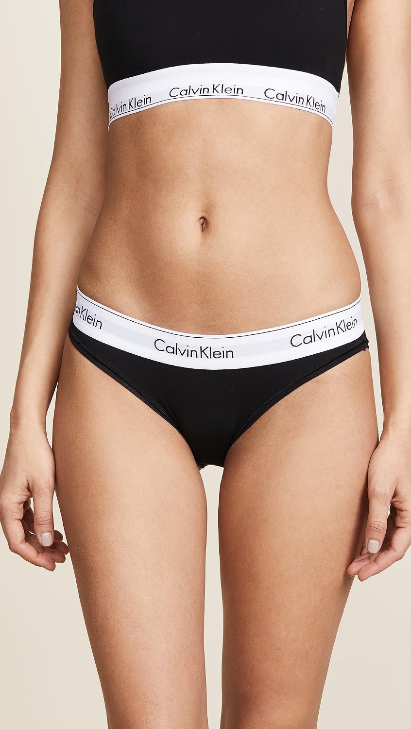 image:imageCalvin Klein Womens Modern Cotton Stretch Bikini PantyBlack