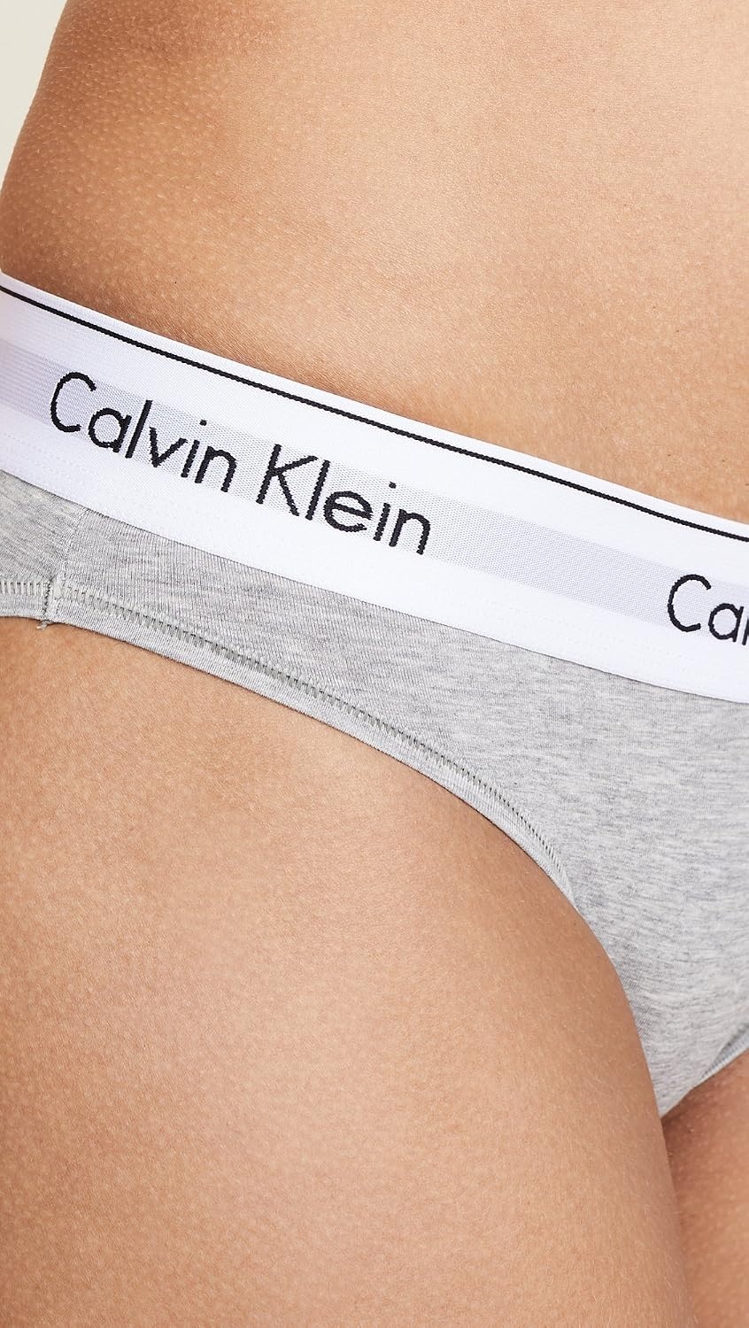 image:imageCalvin Klein Womens Modern Cotton Stretch Bikini PantyGrey Heather