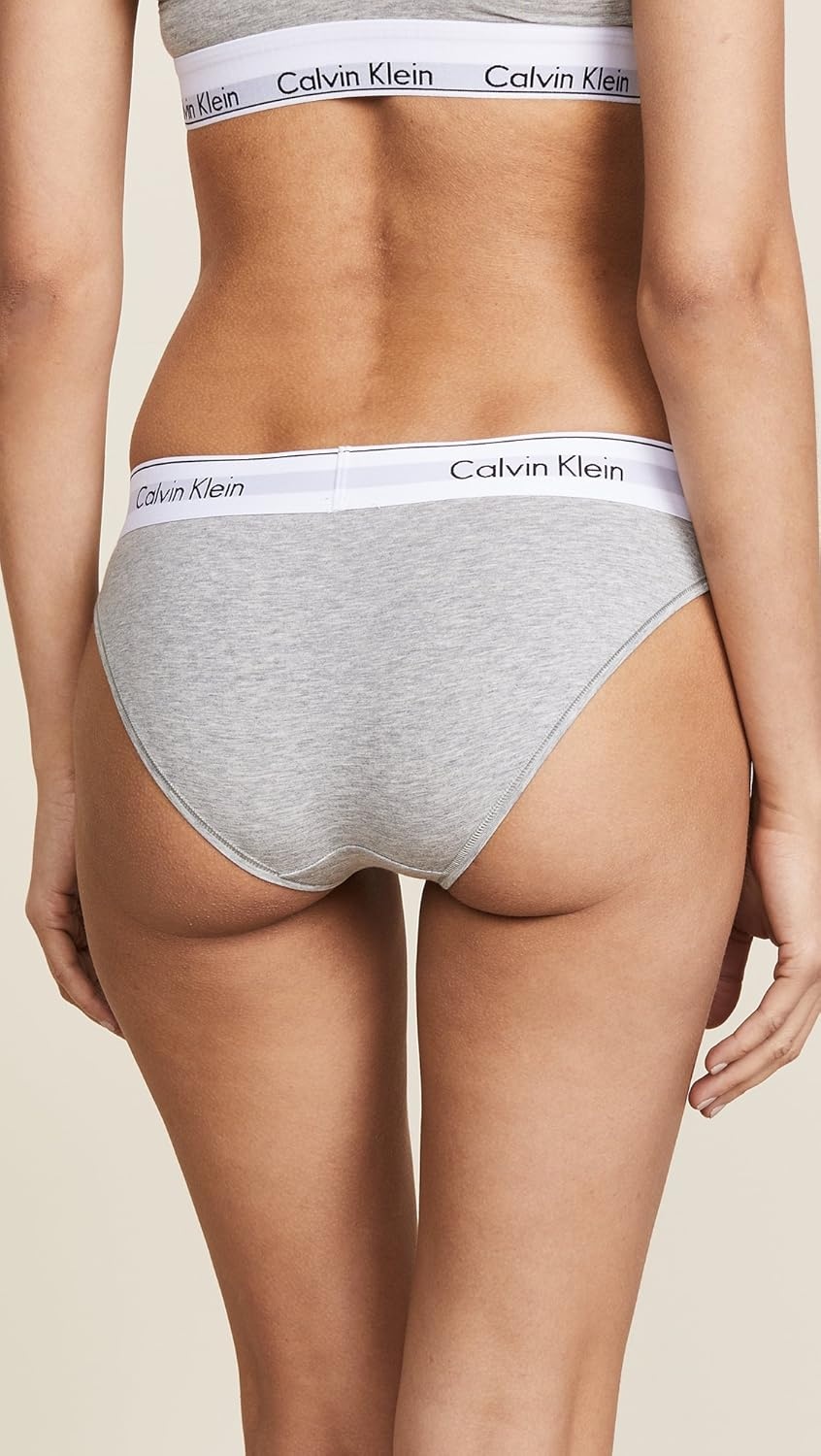 image:imageCalvin Klein Womens Modern Cotton Stretch Bikini PantyGrey Heather