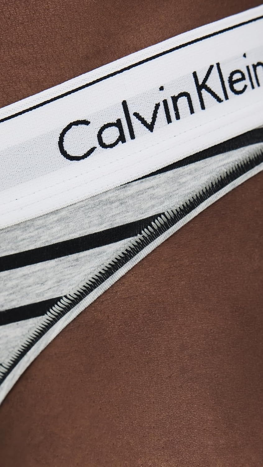 image:imageCalvin Klein Womens Modern Cotton Stretch Bikini PantyLeader Stripegrey Heather