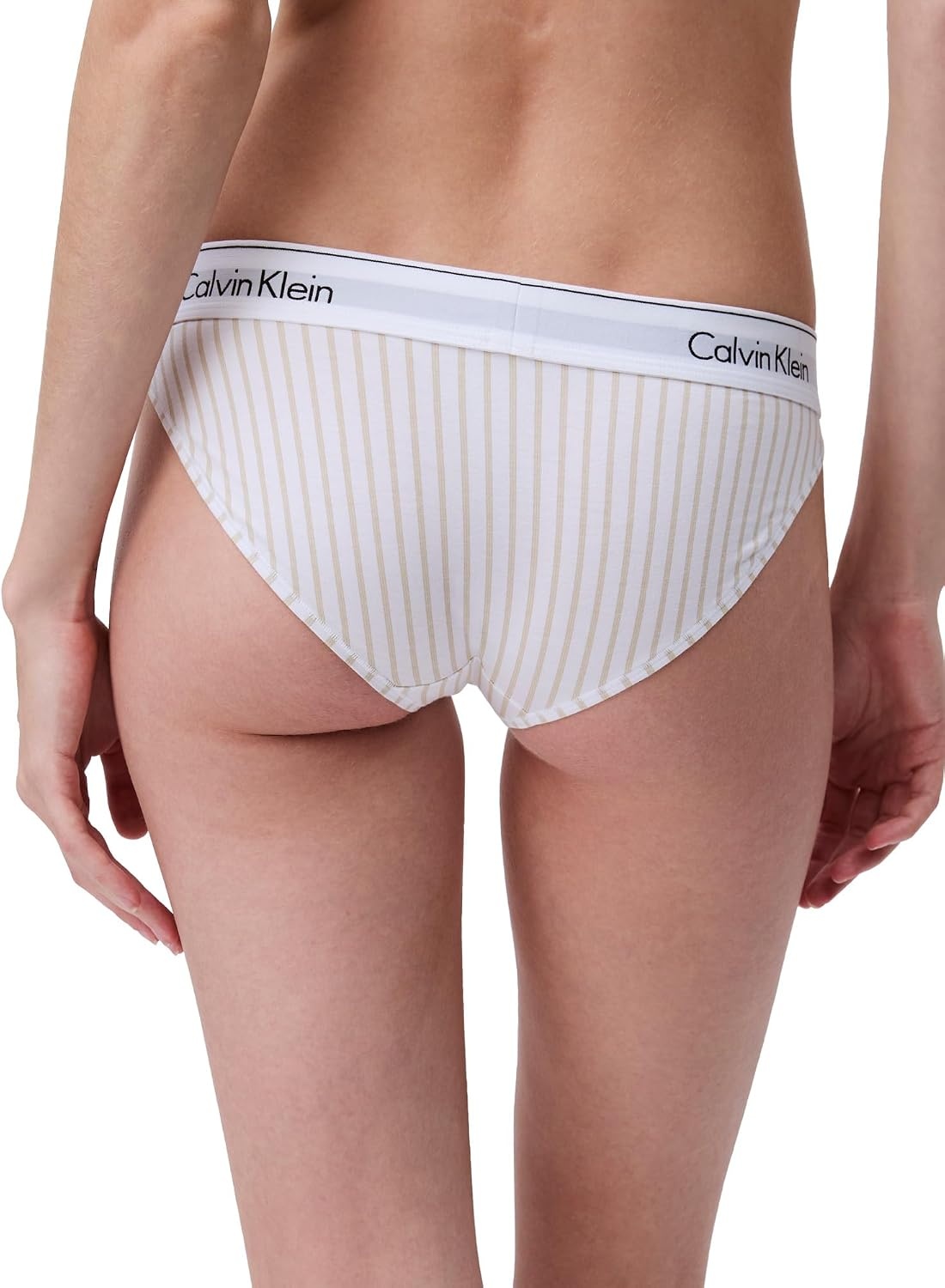 image:imageCalvin Klein Womens Modern Cotton Stretch Bikini PantySteady Stripepelican