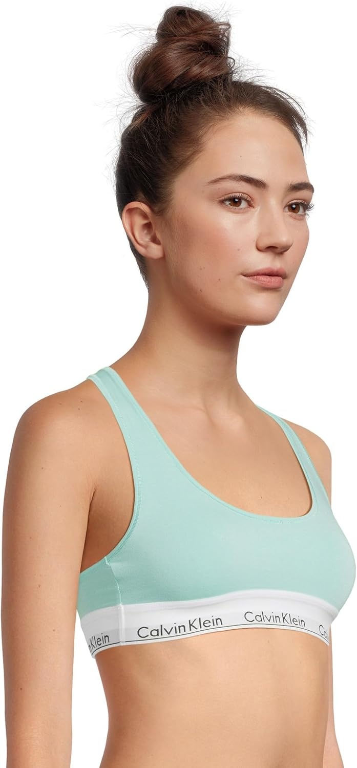 image:imageCalvin Klein Womens Modern Cotton Unlined Wireless BraletteBeau Blue
