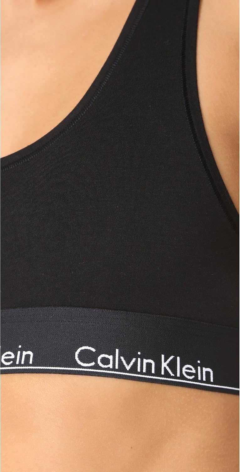 image:imageCalvin Klein Womens Modern Cotton Unlined Wireless BraletteBlack Waistband