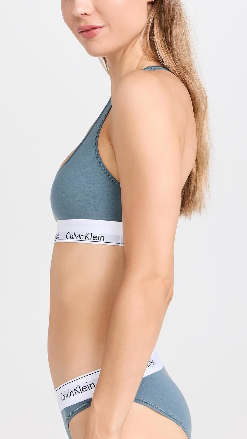 image:imageCalvin Klein Womens Modern Cotton Unlined Wireless BraletteBlue Performance