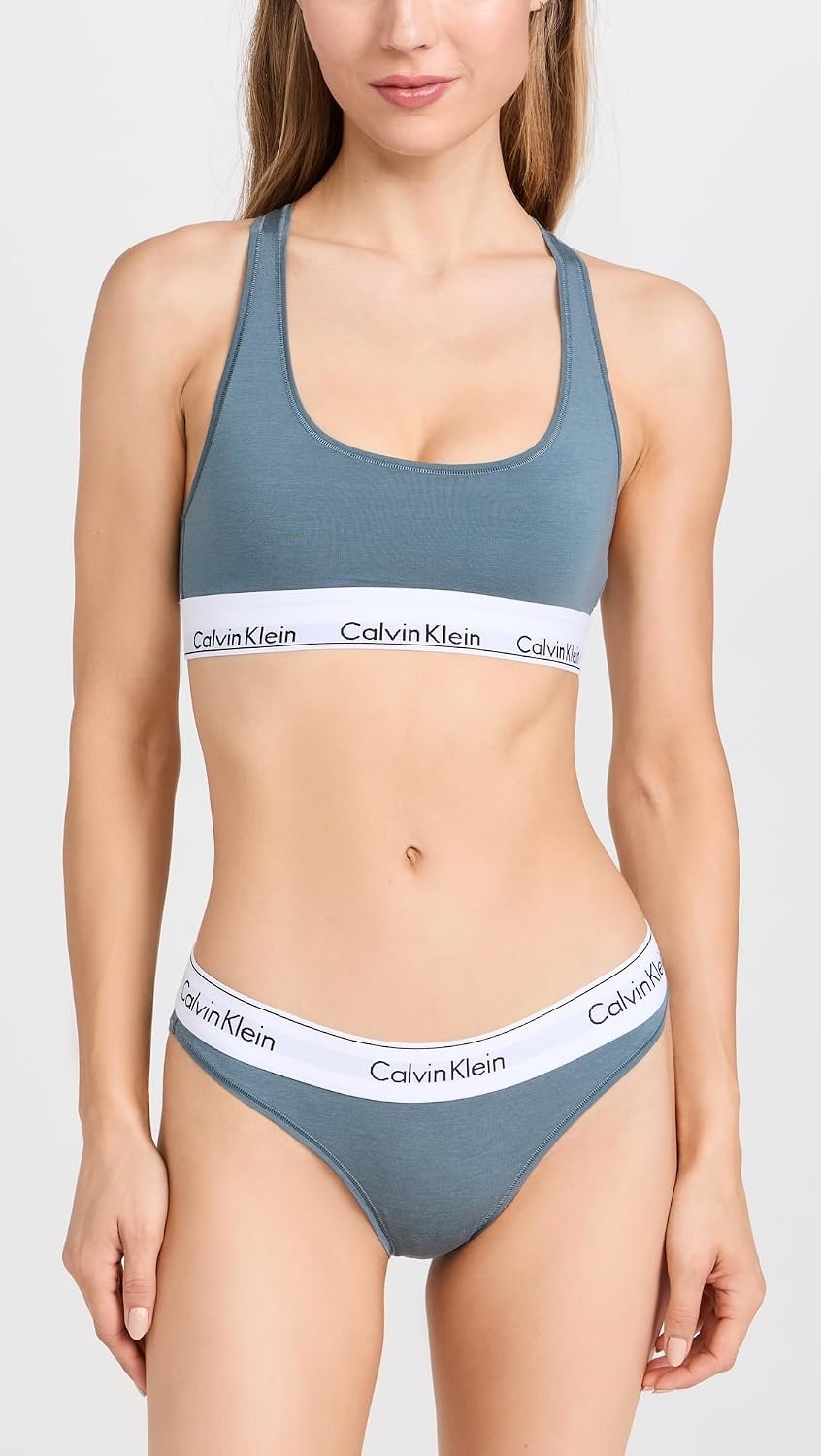 image:imageCalvin Klein Womens Modern Cotton Unlined Wireless BraletteBlue Performance