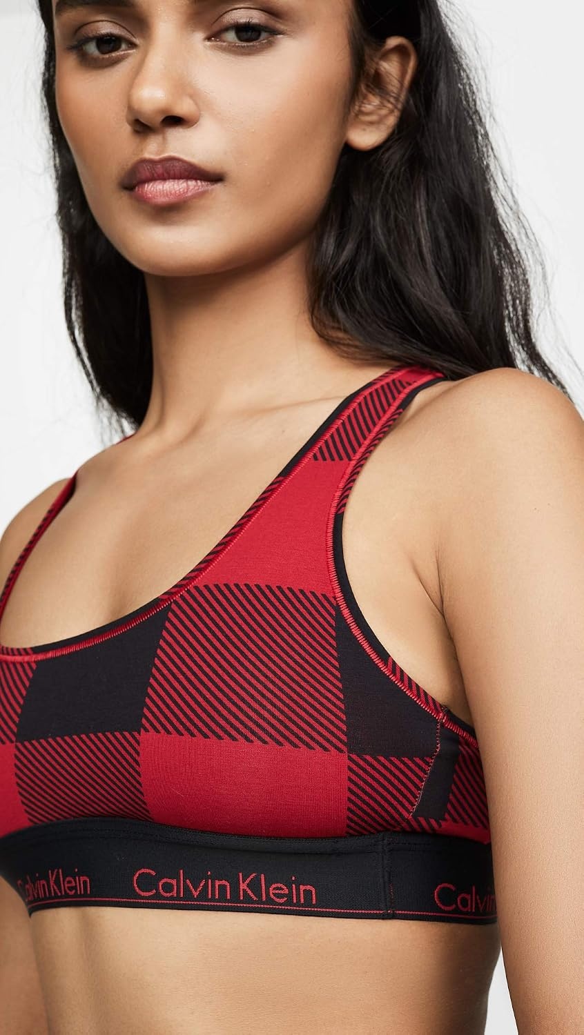 image:imageCalvin Klein Womens Modern Cotton Unlined Wireless BraletteBuffalo Check Temper