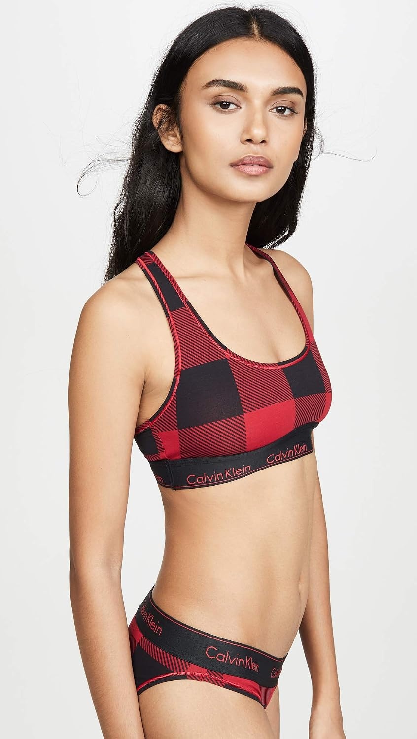 image:imageCalvin Klein Womens Modern Cotton Unlined Wireless BraletteBuffalo Check Temper