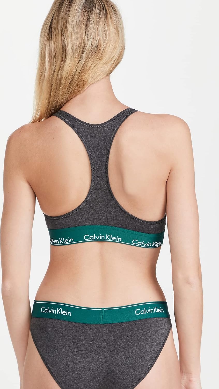 image:imageCalvin Klein Womens Modern Cotton Unlined Wireless BraletteCharcoal Heathertopaz Gemstone Wb