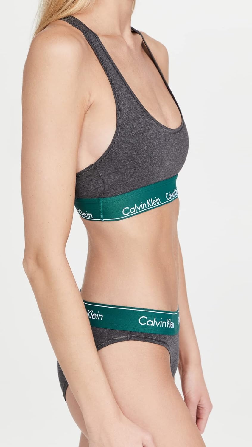 image:imageCalvin Klein Womens Modern Cotton Unlined Wireless BraletteCharcoal Heathertopaz Gemstone Wb