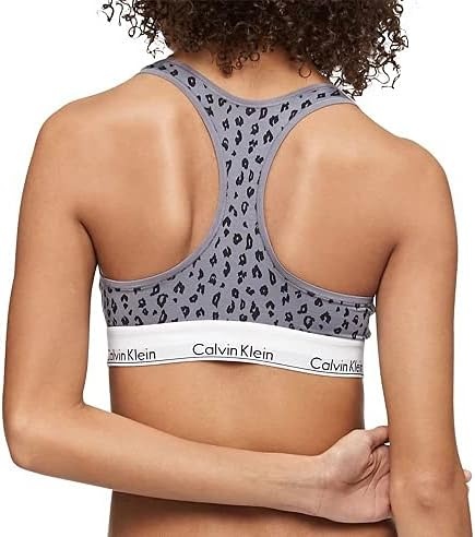 image:imageCalvin Klein Womens Modern Cotton Unlined Wireless BraletteCheetahpewterf3785021White