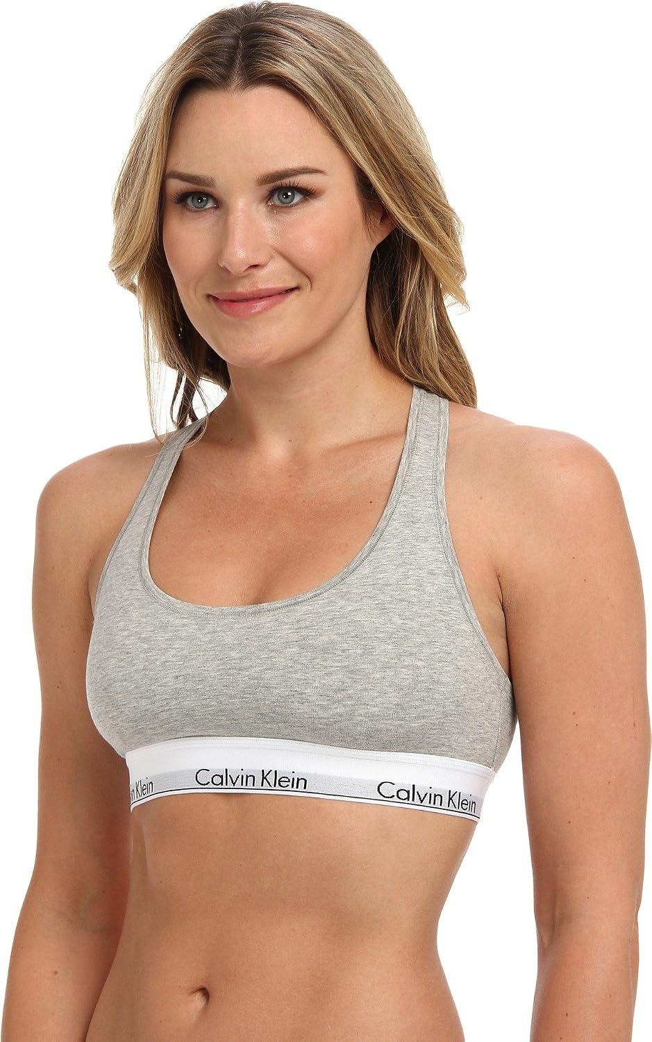 image:imageCalvin Klein Womens Modern Cotton Unlined Wireless BraletteGrey Heather