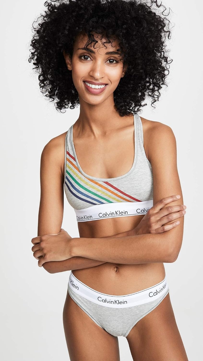 image:imageCalvin Klein Womens Modern Cotton Unlined Wireless BraletteGrey Heather Pride