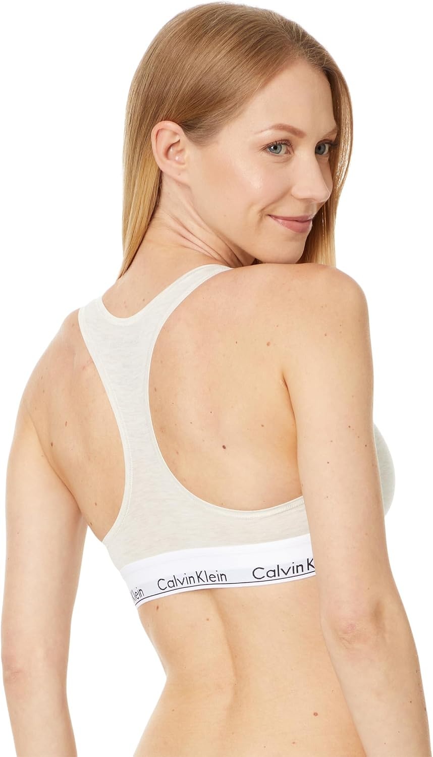 image:imageCalvin Klein Womens Modern Cotton Unlined Wireless BraletteOatmeal Heather