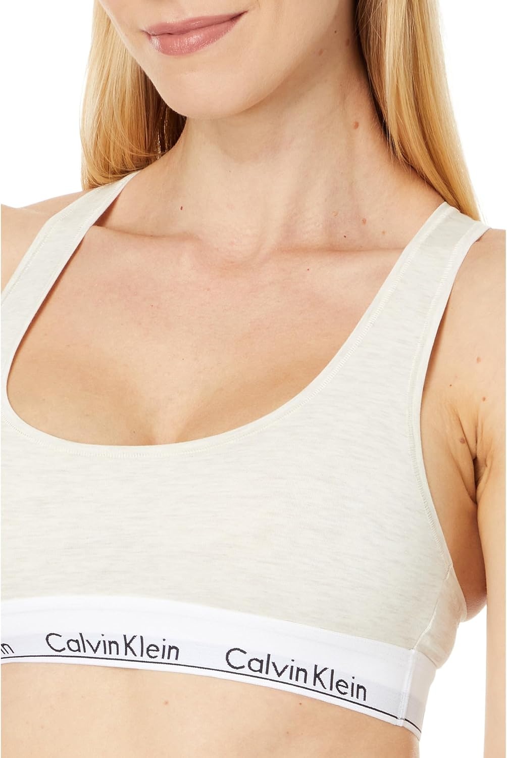 image:imageCalvin Klein Womens Modern Cotton Unlined Wireless BraletteOatmeal Heather