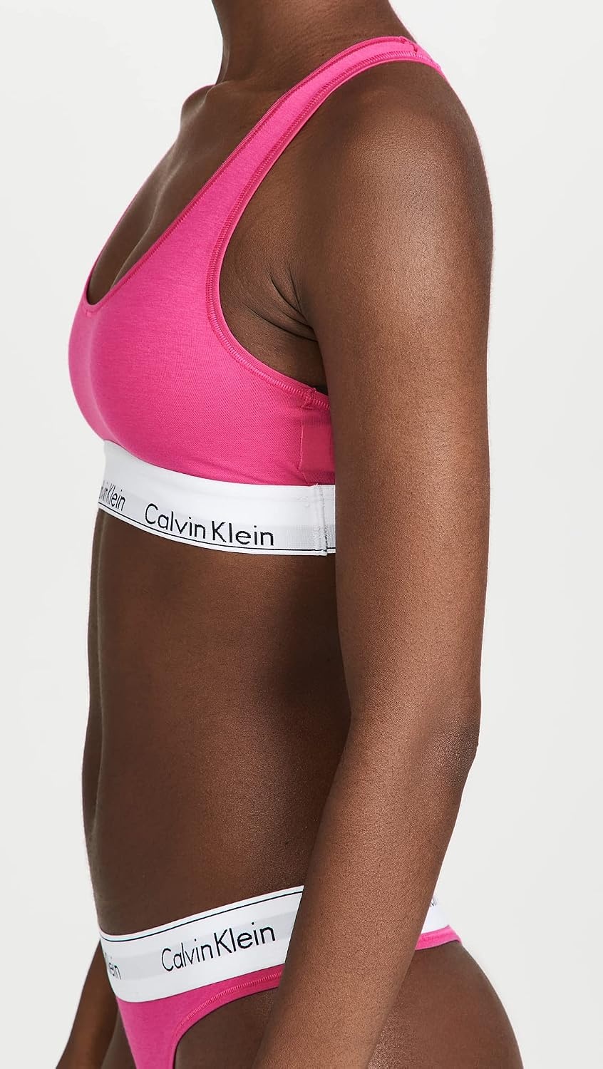 image:imageCalvin Klein Womens Modern Cotton Unlined Wireless BraletteParty Pink