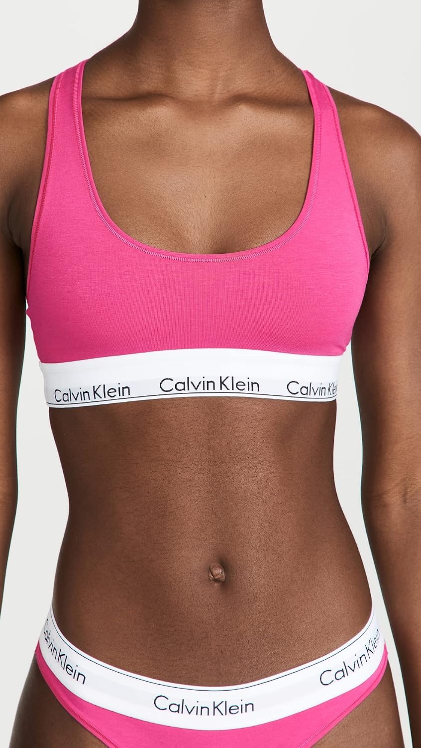 image:imageCalvin Klein Womens Modern Cotton Unlined Wireless BraletteParty Pink