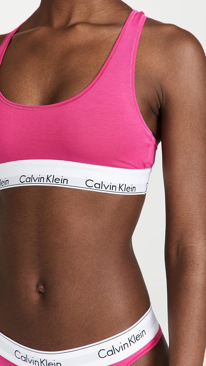 image:imageCalvin Klein Womens Modern Cotton Unlined Wireless BraletteParty Pink