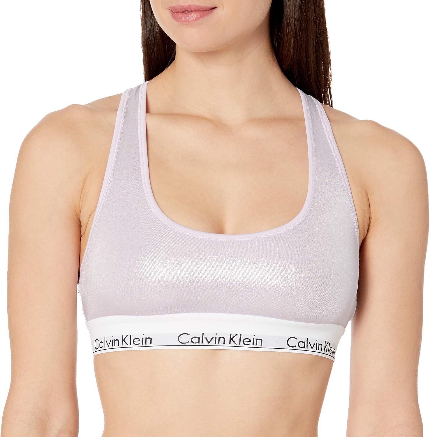 image:imageCalvin Klein Womens Modern Cotton Unlined Wireless BralettePink Wet Look