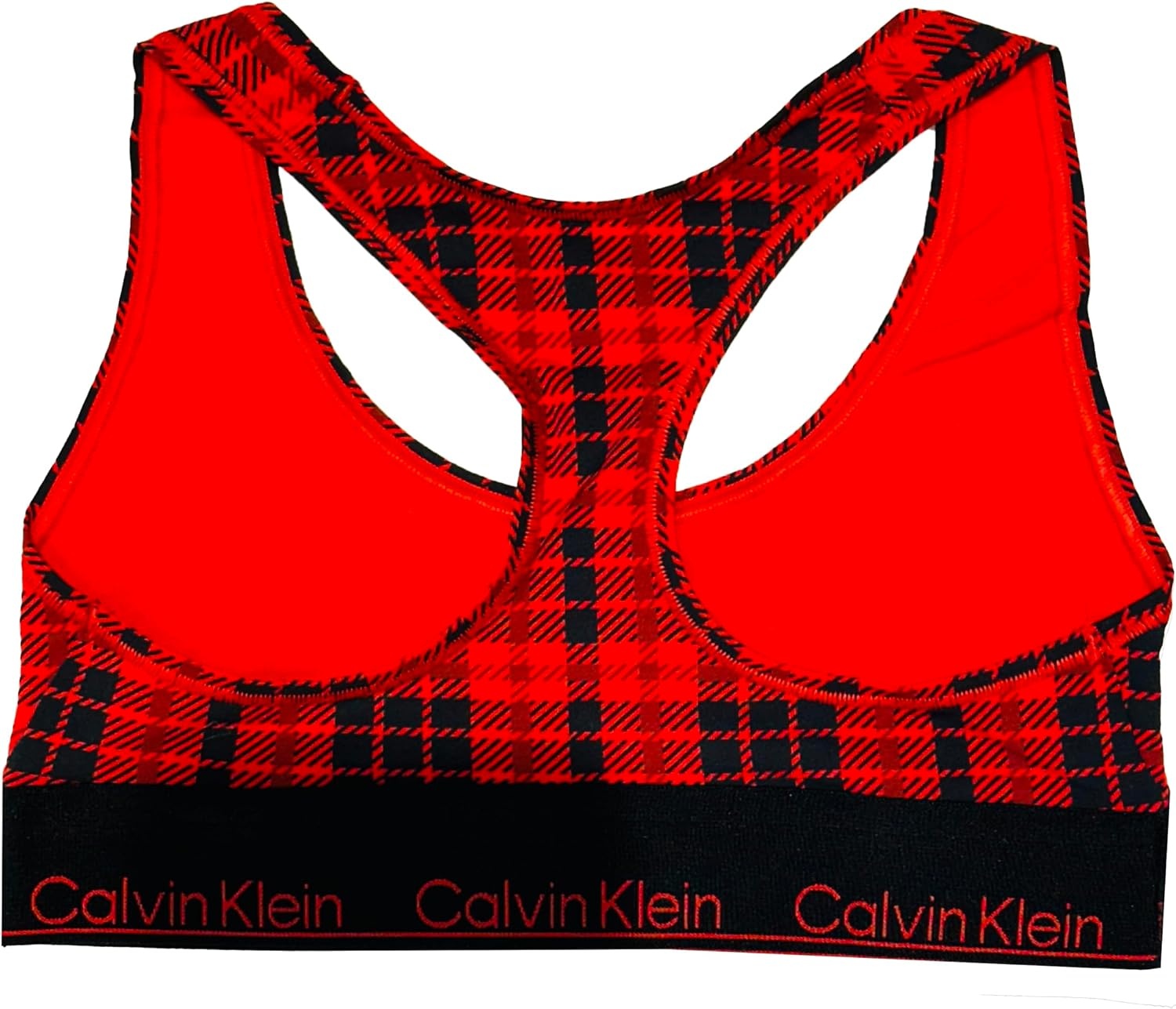 image:imageCalvin Klein Womens Modern Cotton Unlined Wireless BraletteScotch Plaid Rouge